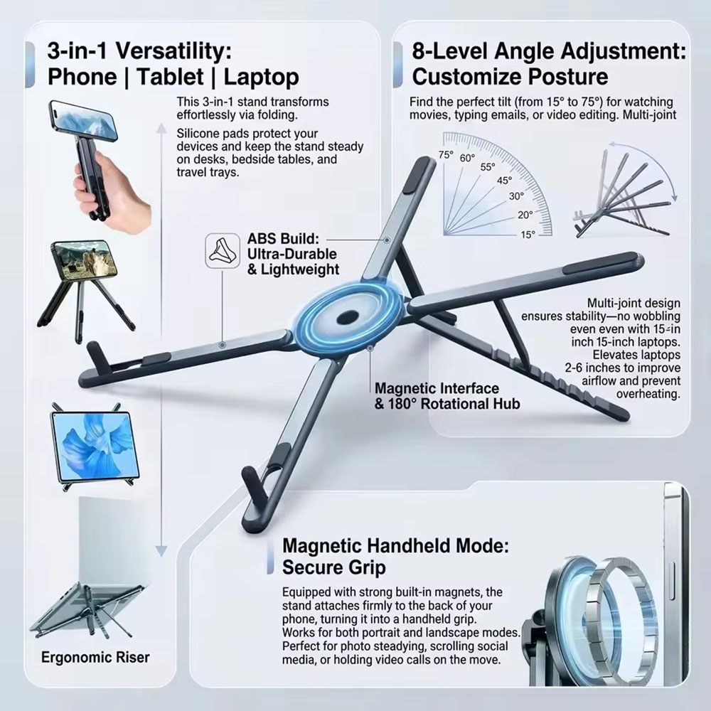 Tablet Holder Accessories - Supporto Magnetico Portatile per Telefono e