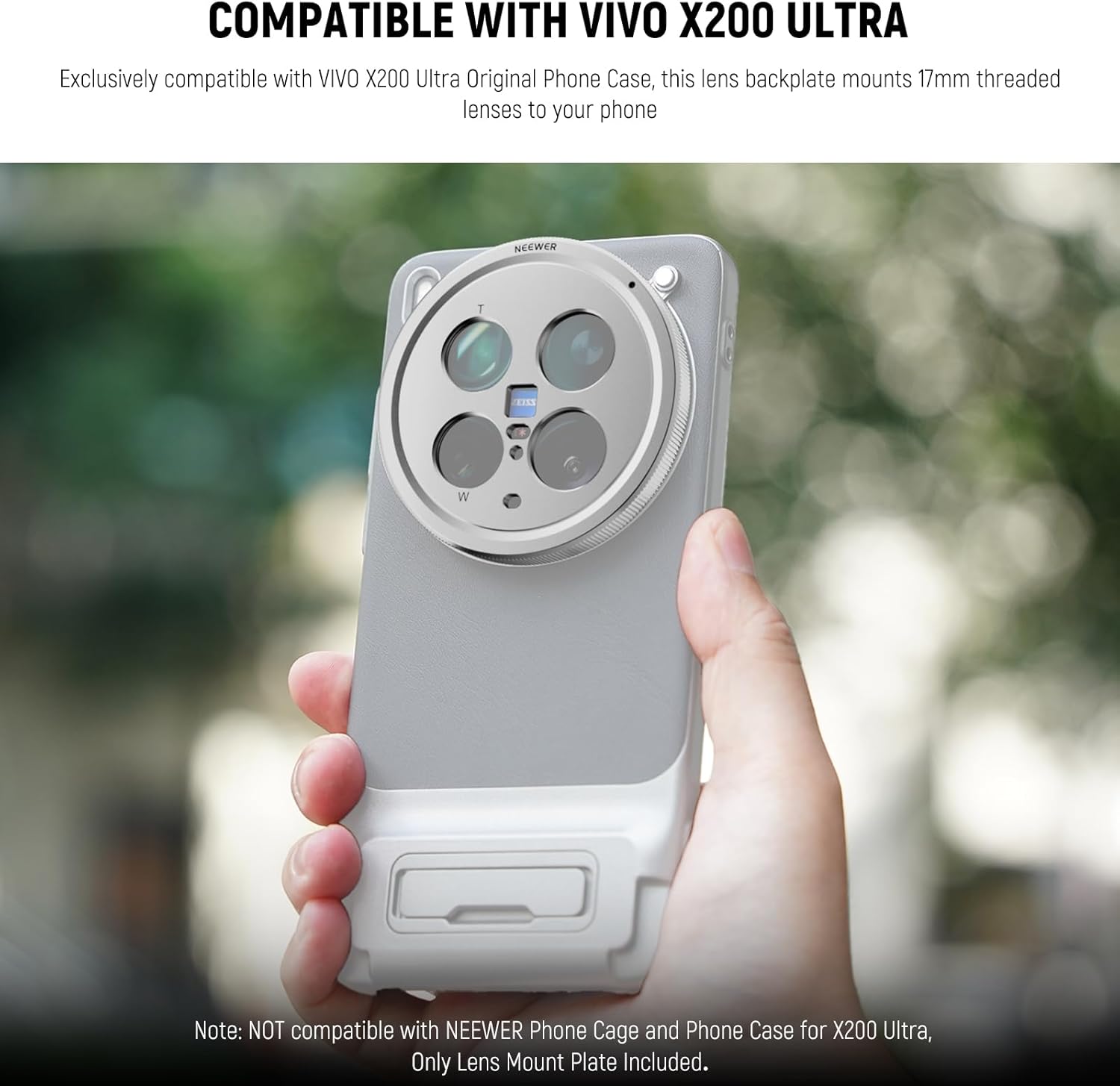 Vivo X200 - NEEWER Piastra posteriore per obiettivo per